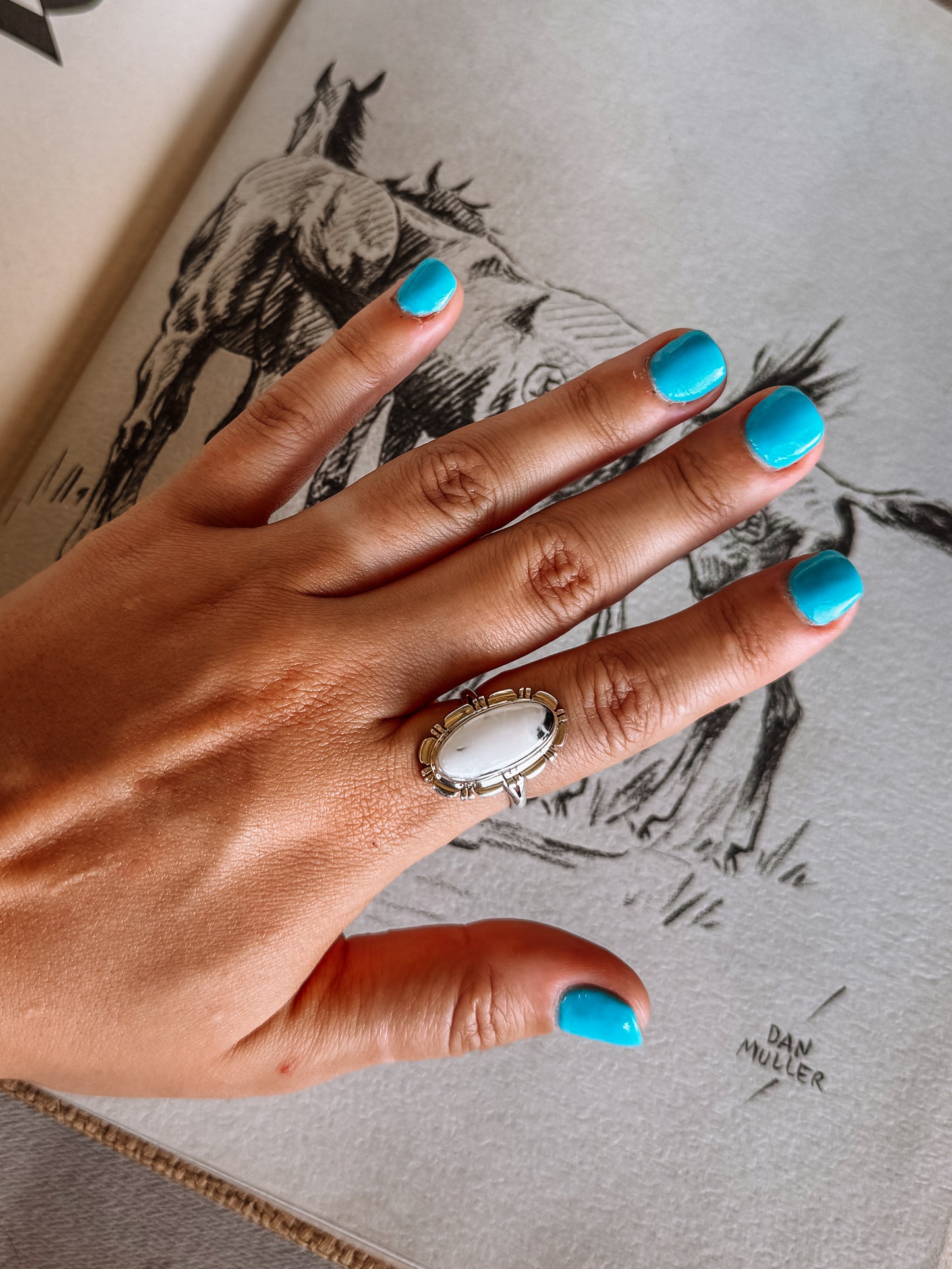 Jewett White Buffalo Ring
