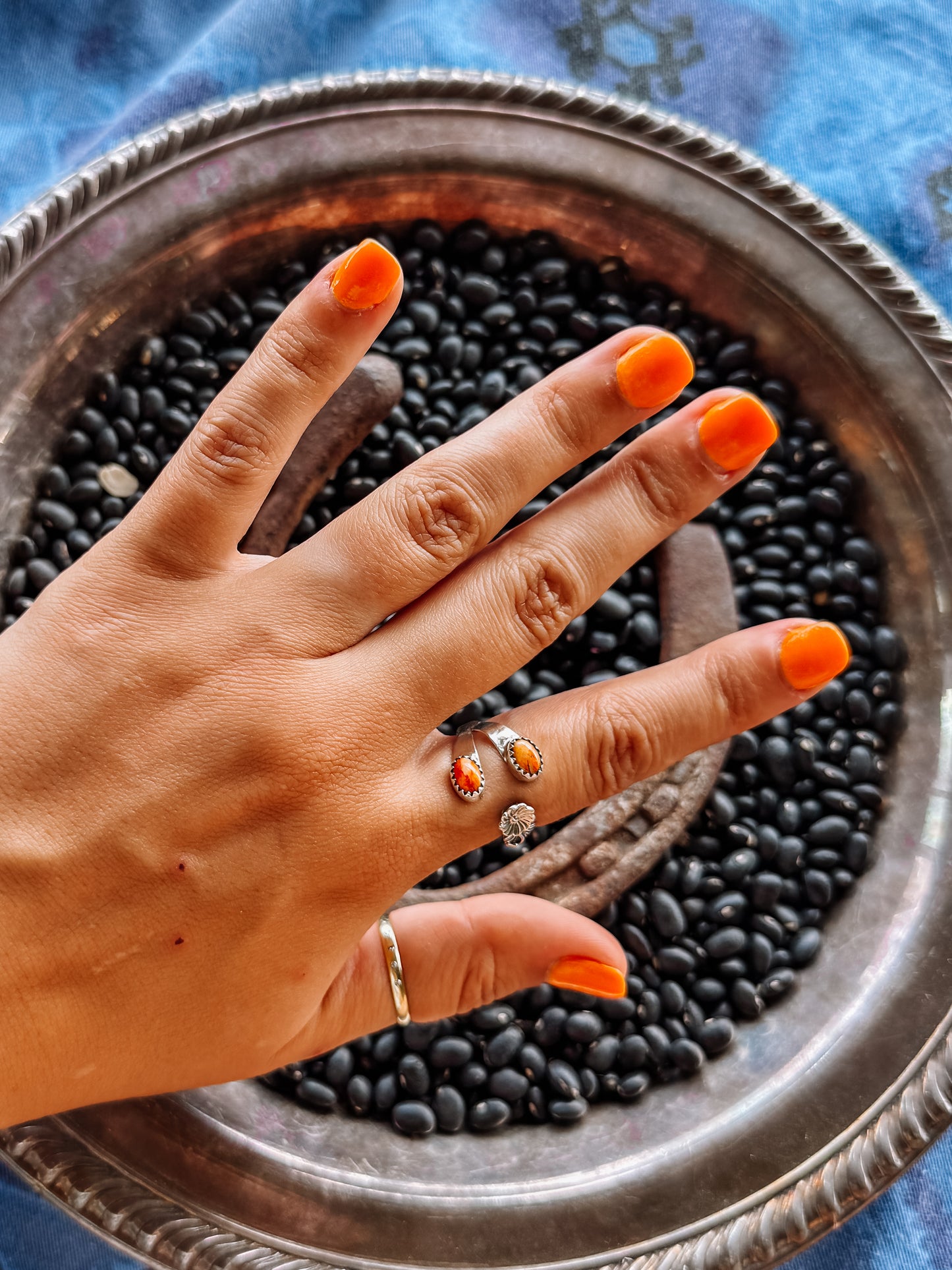 Oxbox Orange Spiny Adjustable Ring