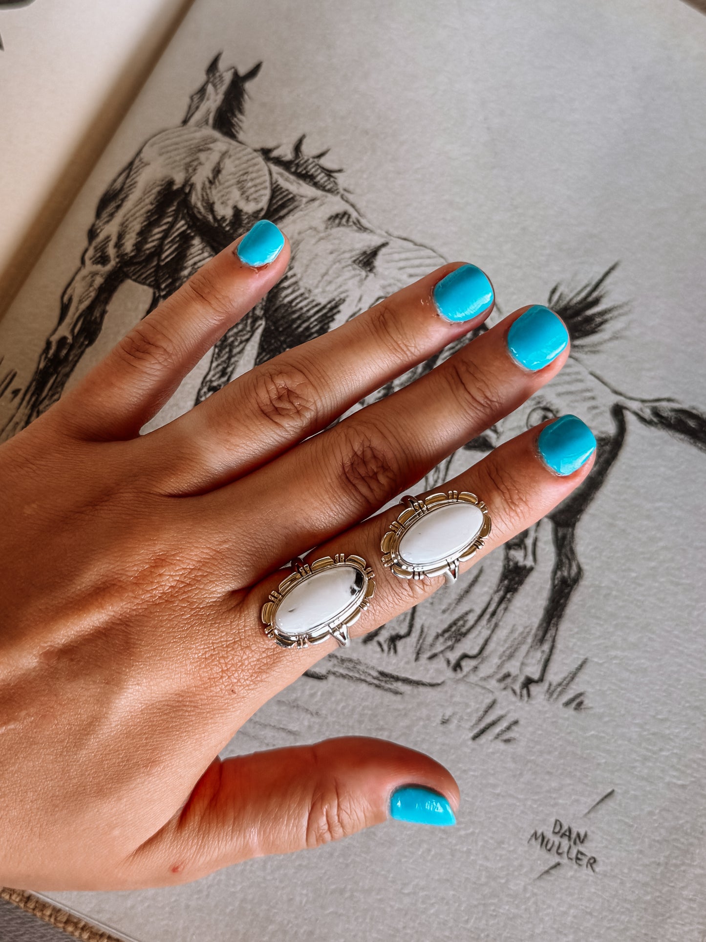 Jewett White Buffalo Ring