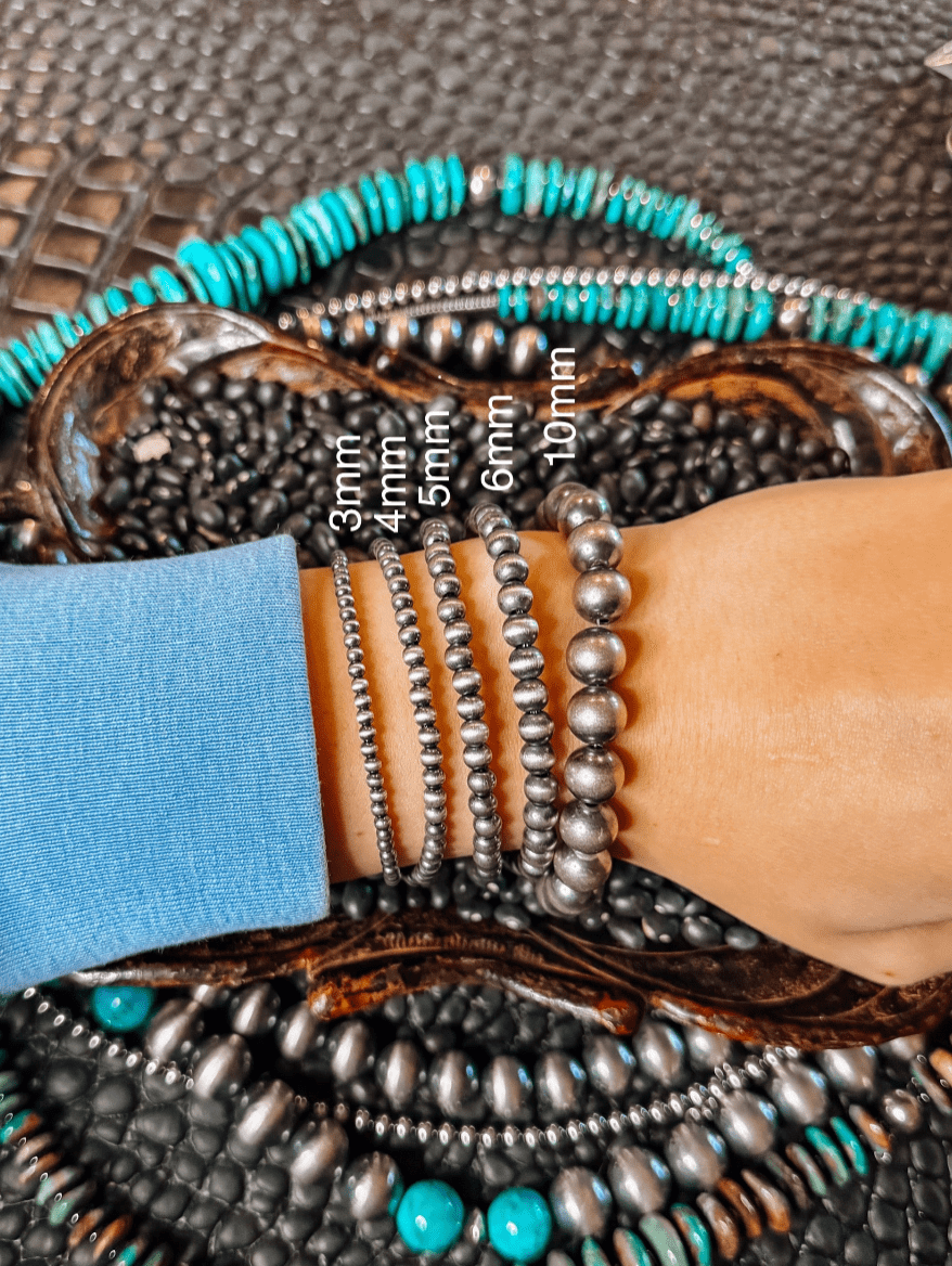 3mm Sterling Silver Pearl Bracelet - Horseshoe J & Co.