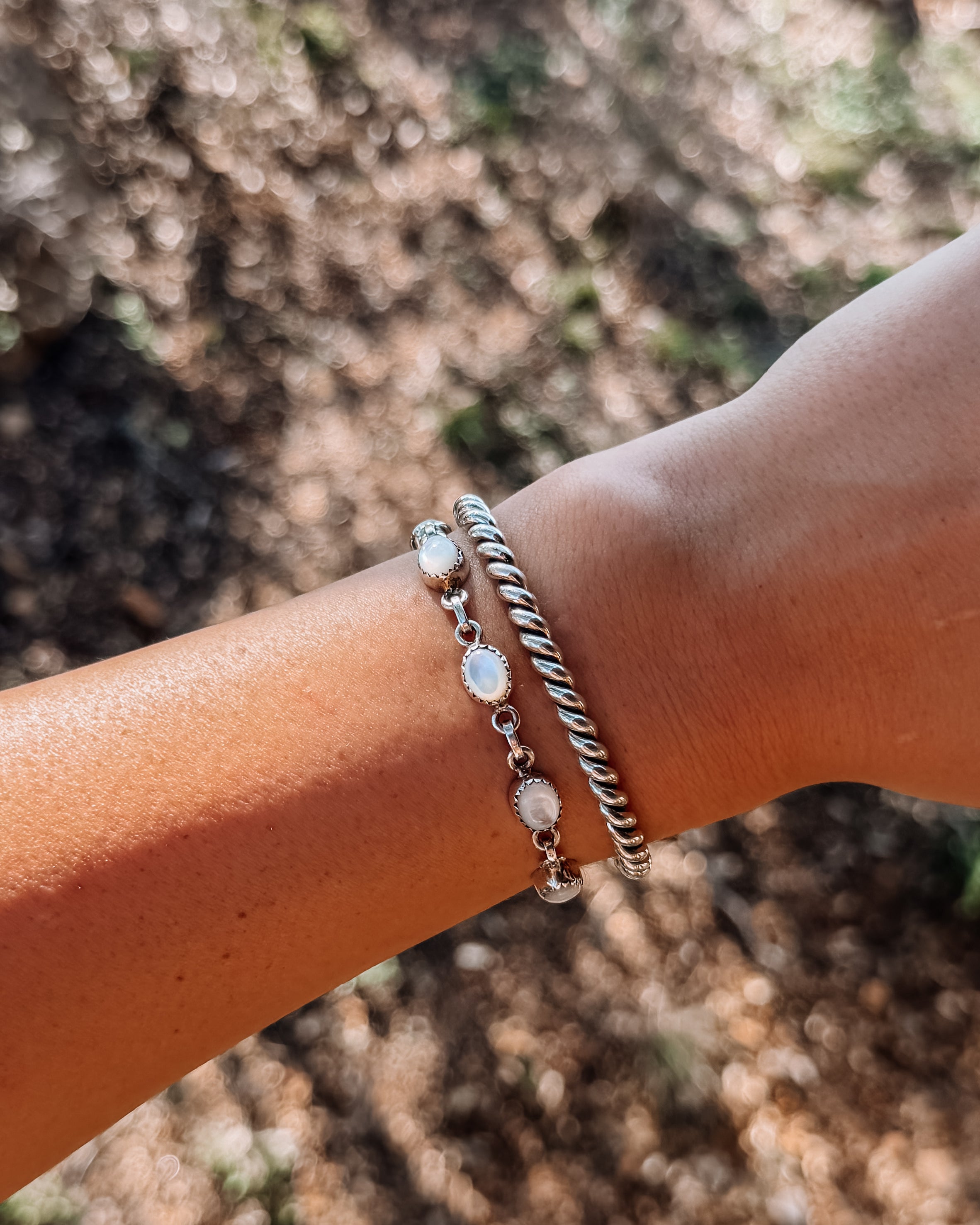 sterling silver twist cuff bracelet