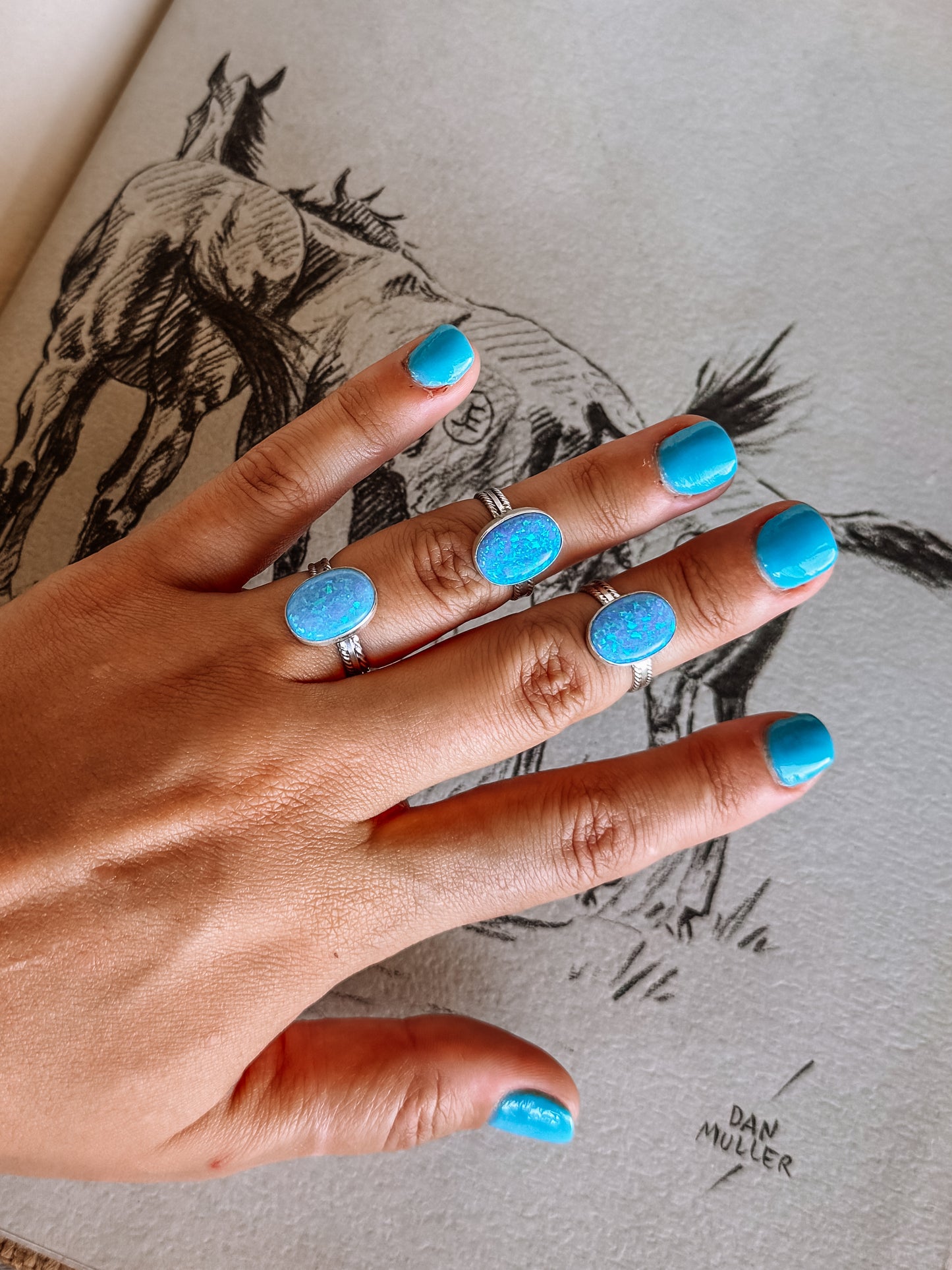 Dinetso Blue Opal Ring