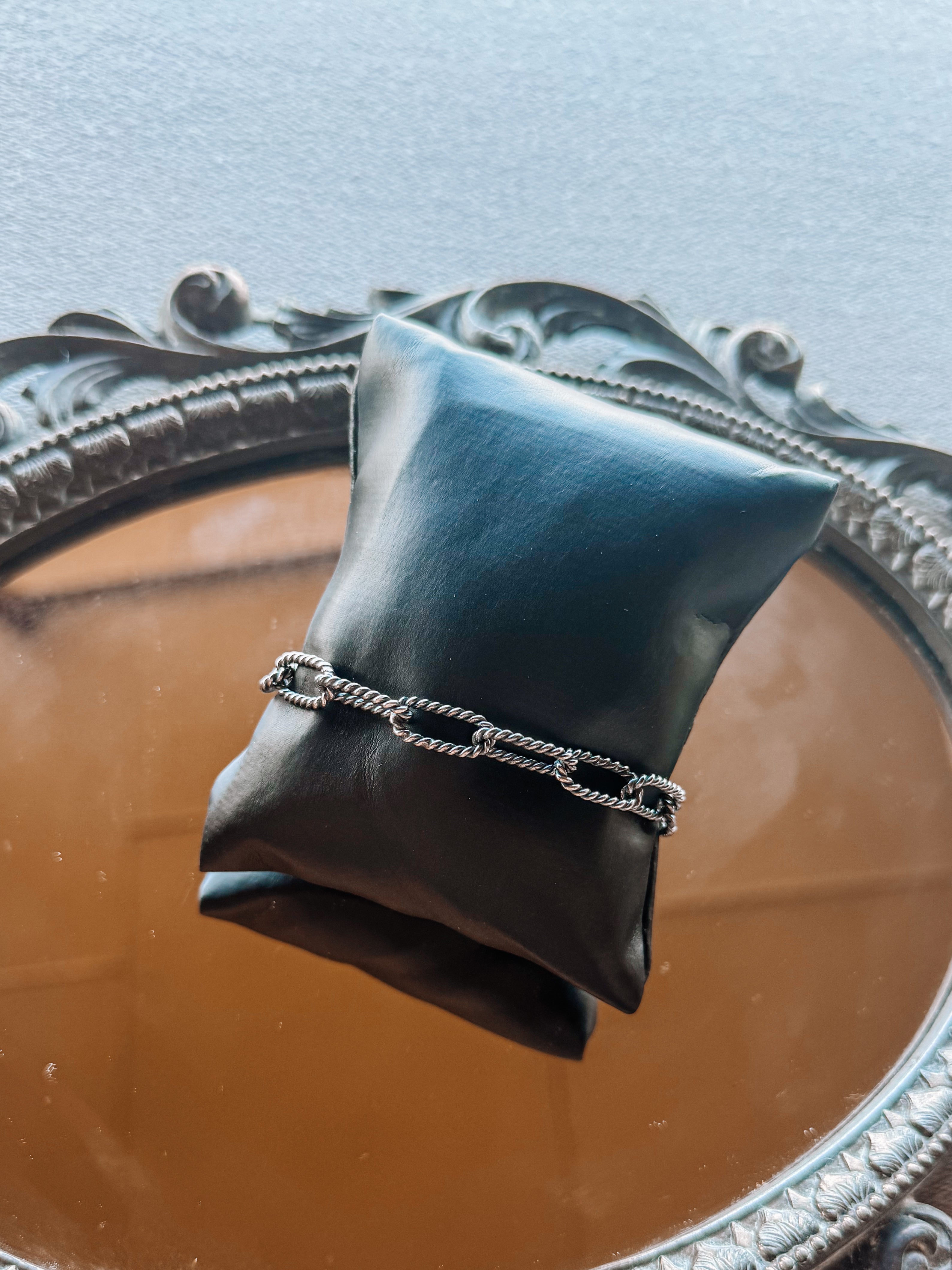 sterling silver rope chain bracelet