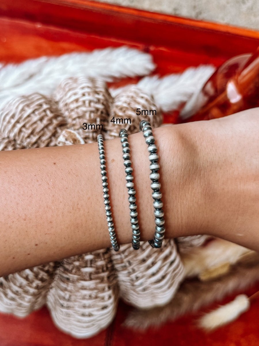 5mm Sterling Silver Pearl Bracelet - Horseshoe J & Co.