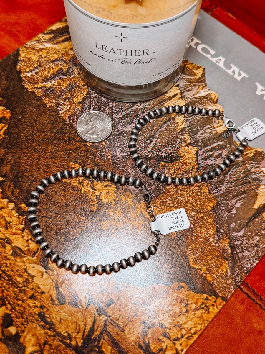 5mm Sterling Silver Pearl Bracelet - Horseshoe J & Co.