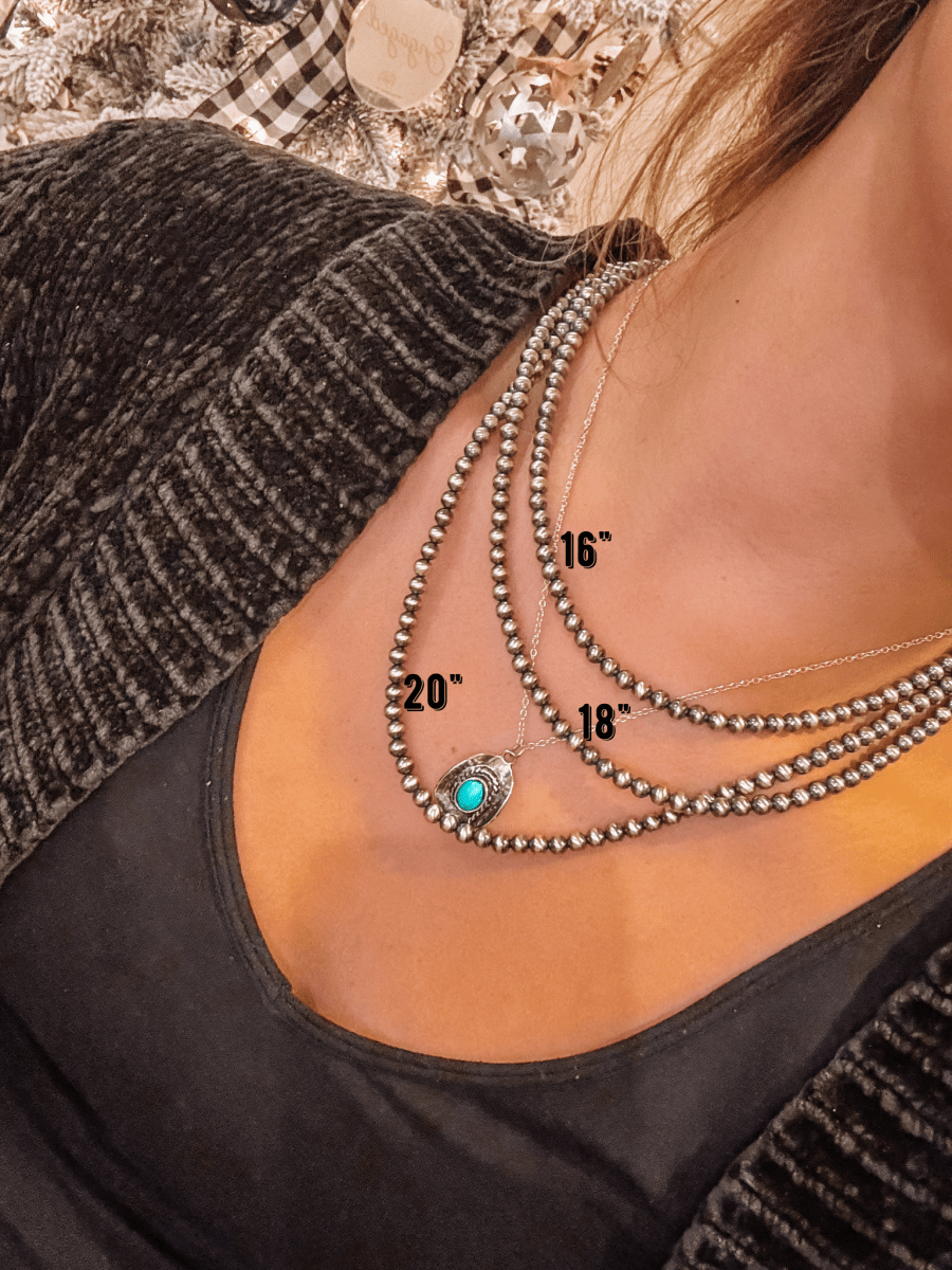 5mm Sterling Silver Pearl Necklace - Horseshoe J & Co.