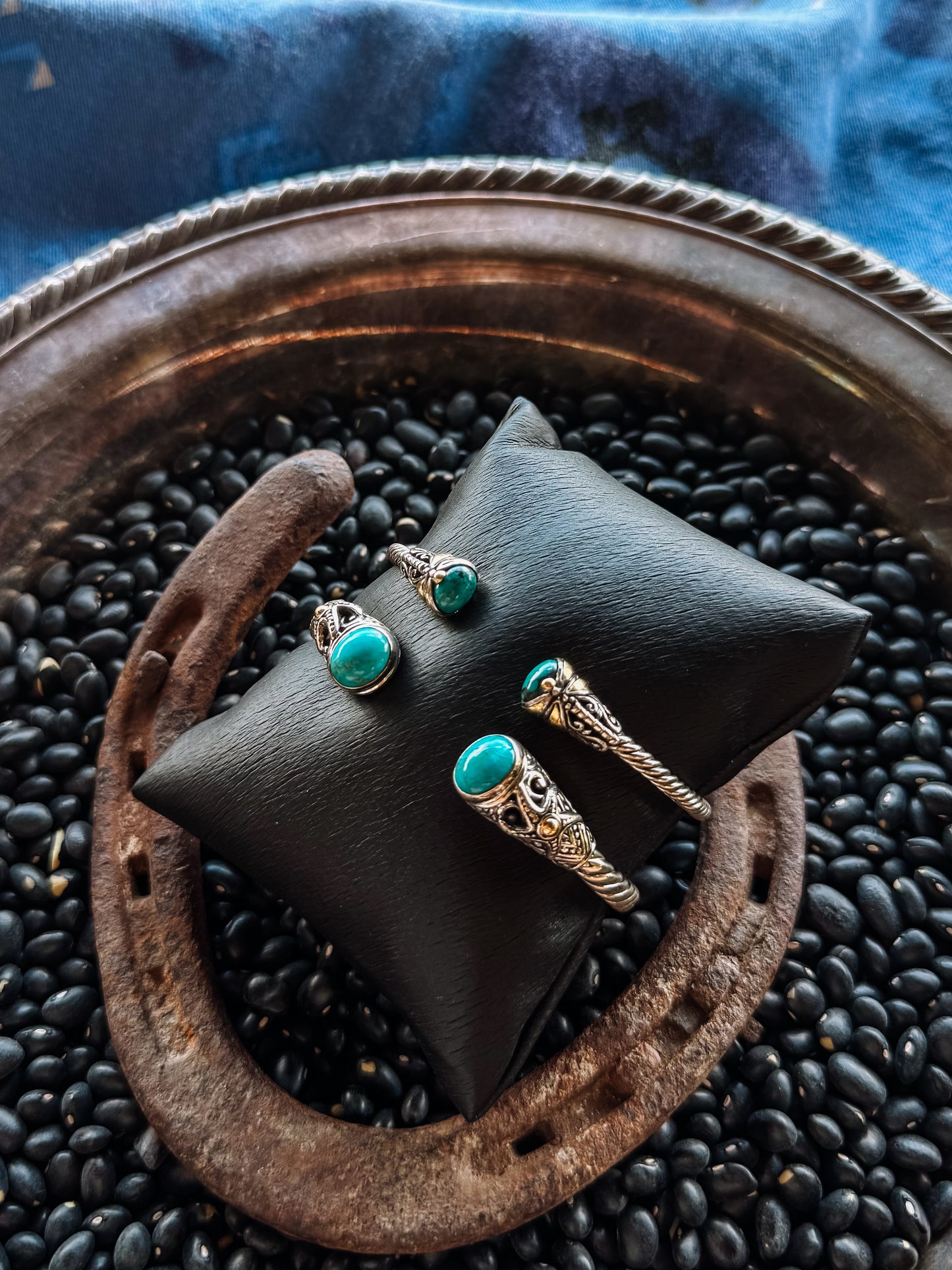 Spiffy Turquoise Cable Cuff Bracelet