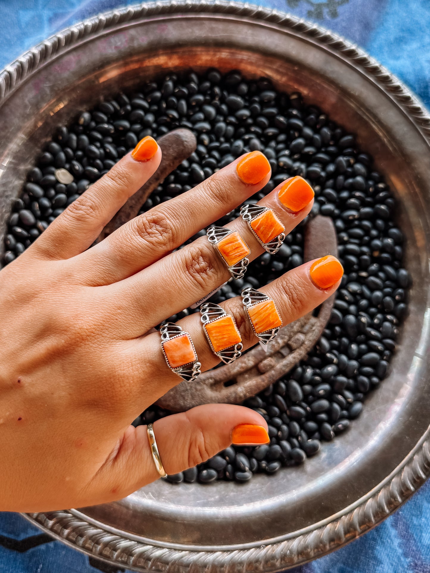 Dodge Orange Spiny Ring