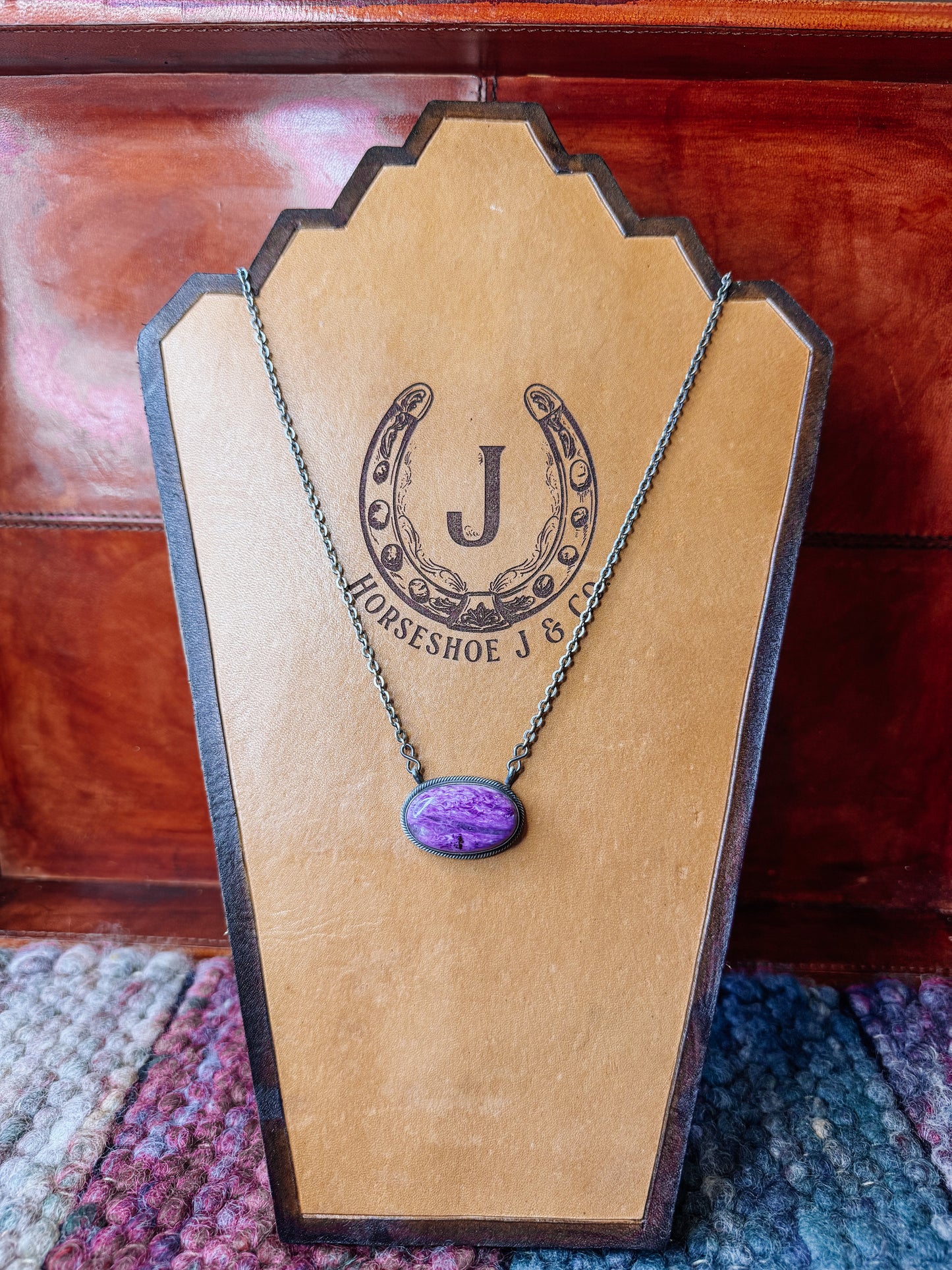 Kirvin Charoite Stone Necklace