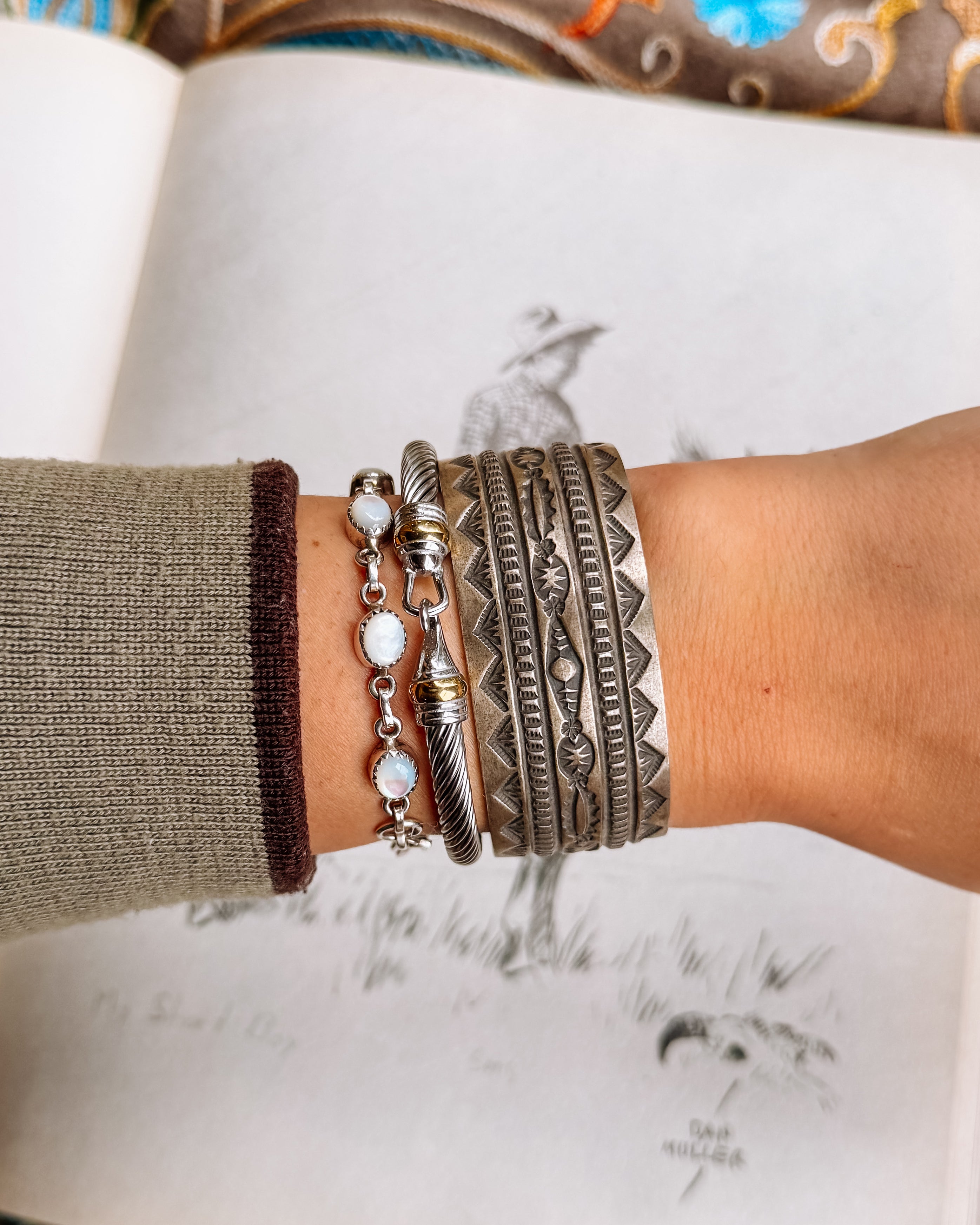 sterling silver native american made bracelet