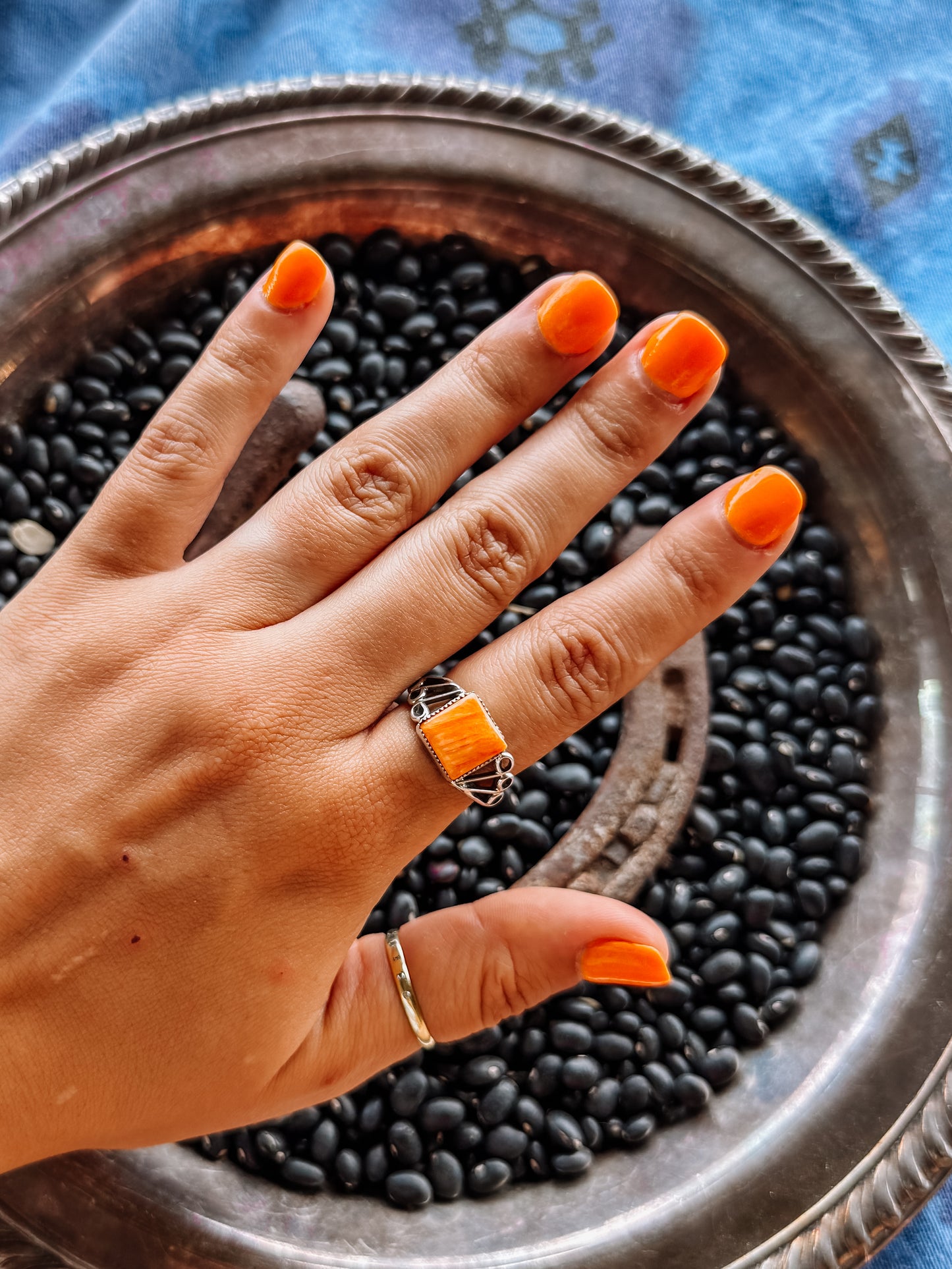 Dodge Orange Spiny Ring