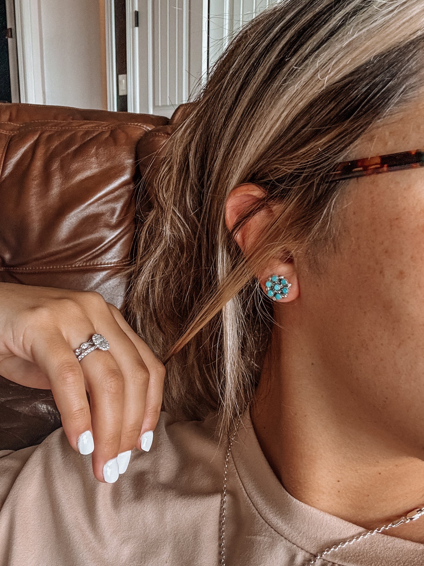 Fresno Turquoise Cluster Earrings