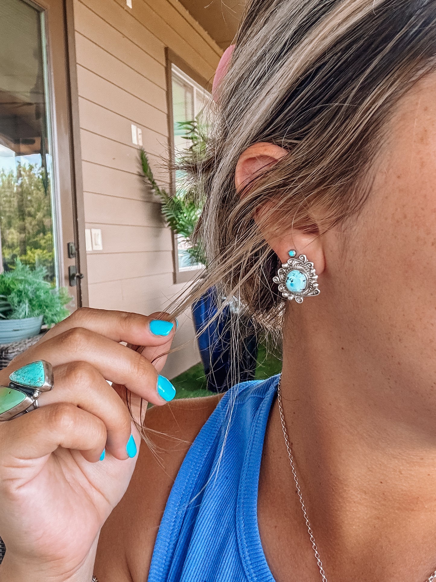 Ector Golden Hills Turquoise Earrings