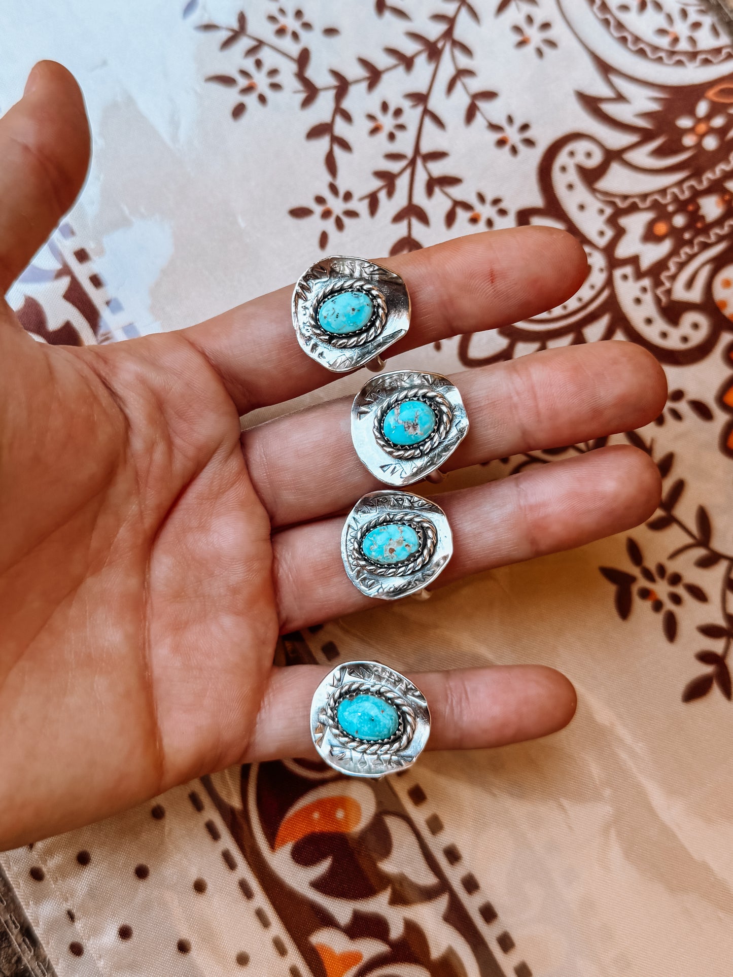 Turquoise Cowboy Hat Ring (Adjustable)