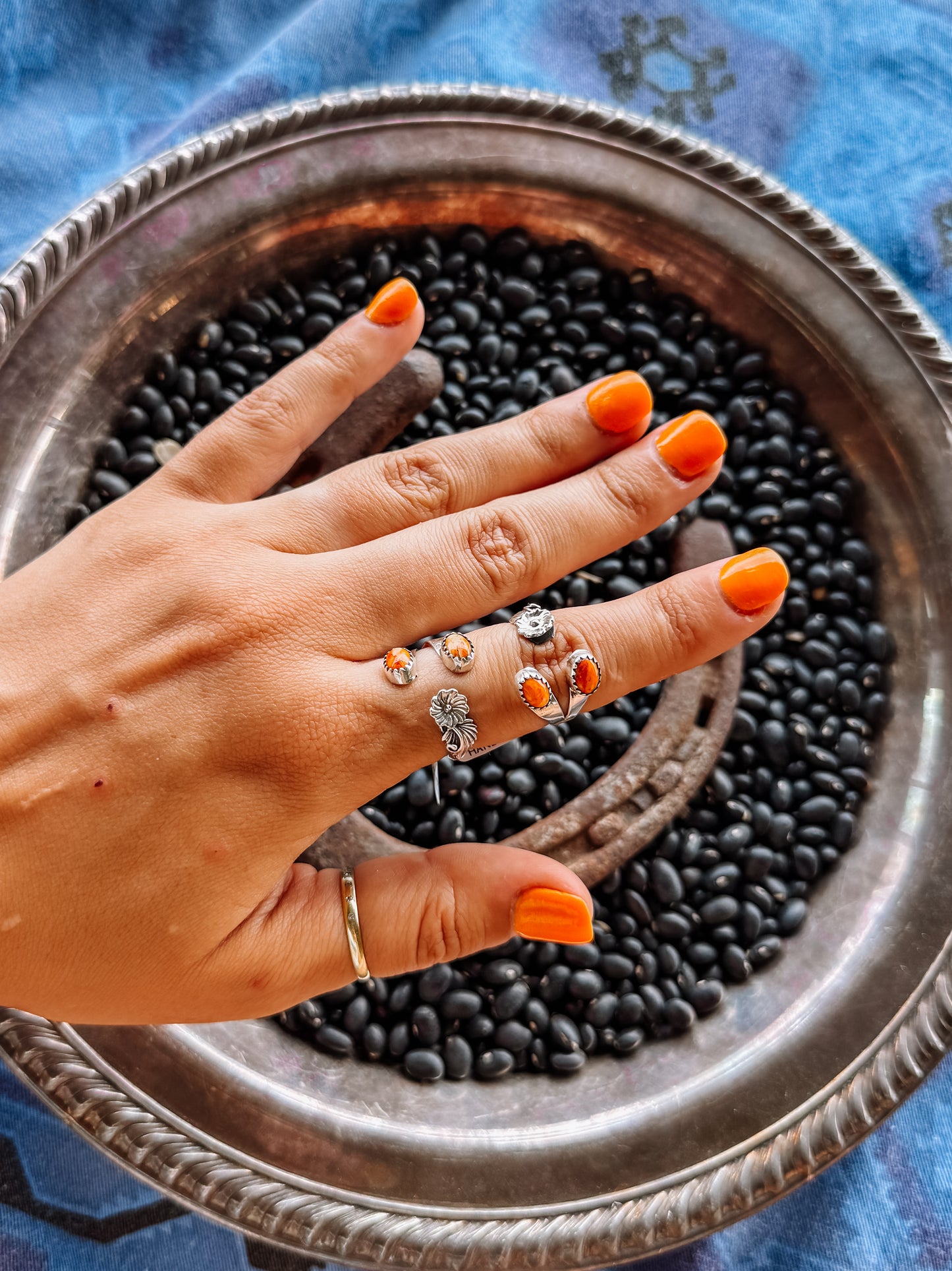 Oxbox Orange Spiny Adjustable Ring