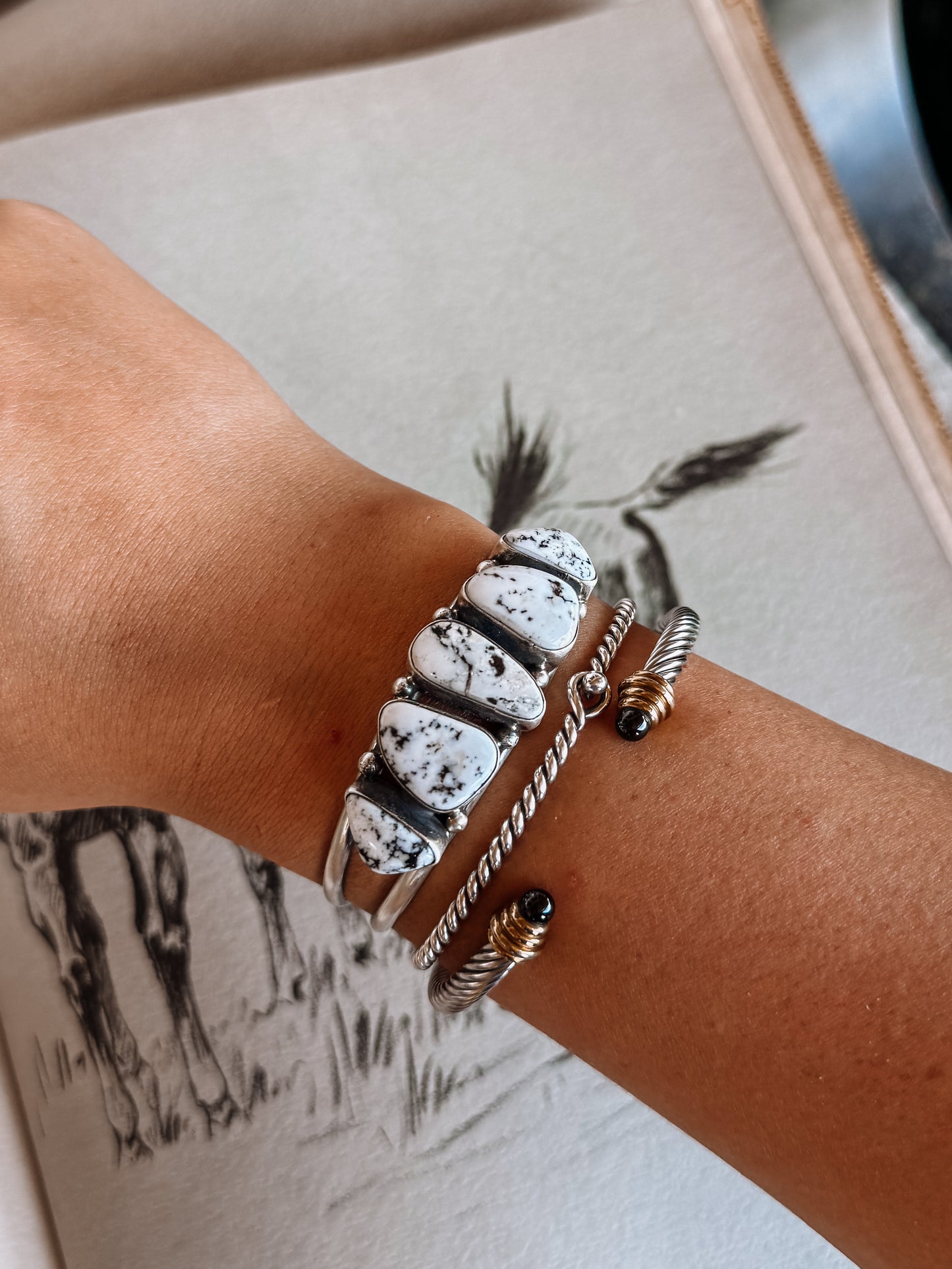 Ackerly White Buffalo Cuff Bracelet