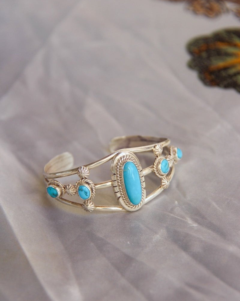 Agua Dulce Turquoise Cuff Bracelet - earrings - Horseshoe J & Co.