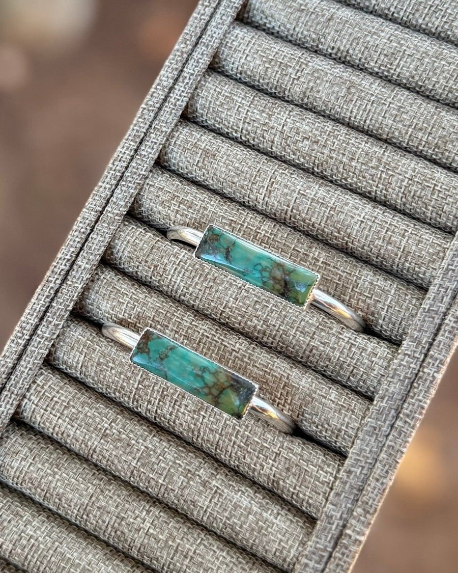 Anthem Horizontal Turquoise Cuff Bracelets - Horseshoe J & Co.