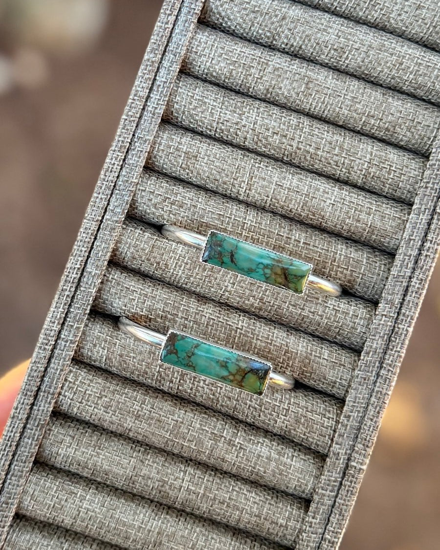 Anthem Horizontal Turquoise Cuff Bracelets - Horseshoe J & Co.