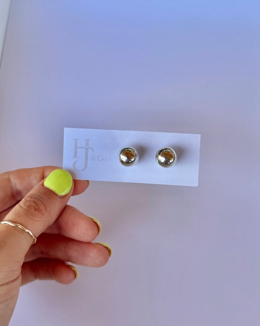 Beckton Silver Stud Earrings - Horseshoe J & Co.