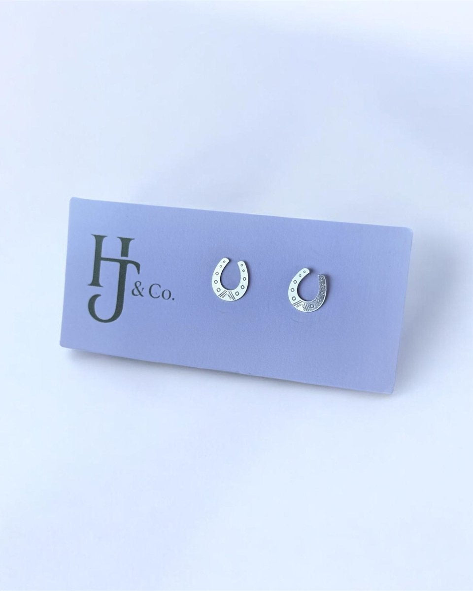 Bide Horseshoe Stud Earrings - Horseshoe J & Co.
