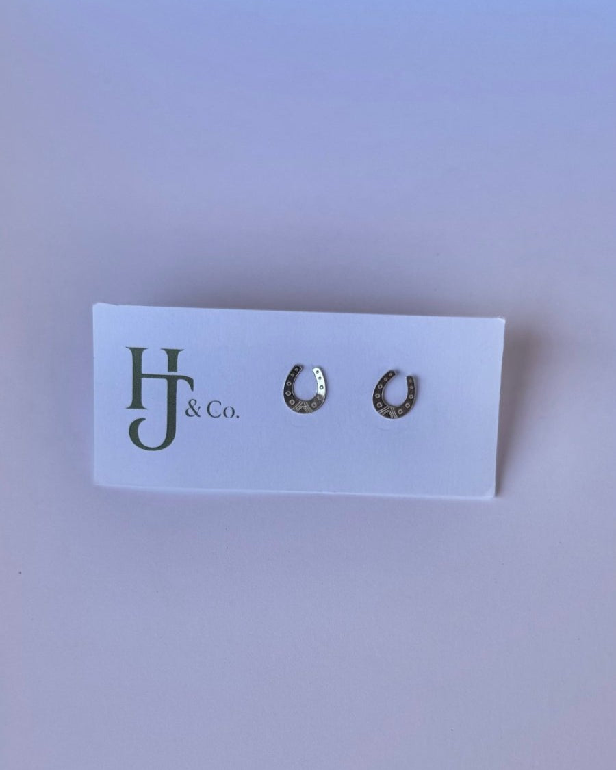 Bide Horseshoe Stud Earrings - Horseshoe J & Co.