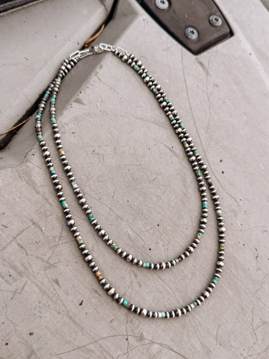 Blum Turquoise Heishi + Pearl Necklace - Horseshoe J & Co.