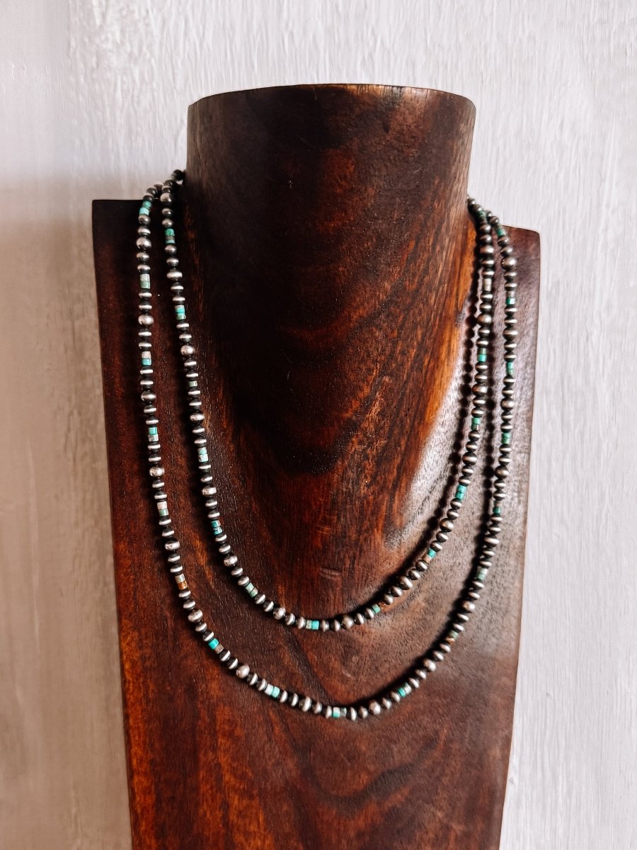 Blum Turquoise Heishi + Pearl Necklace - Horseshoe J & Co.