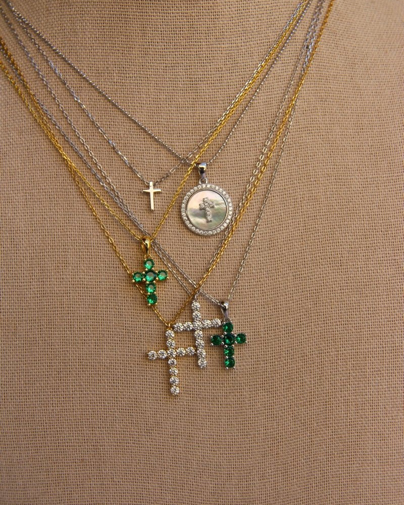 Bonner Mother of Pearl Cross Necklace - Horseshoe J & Co.