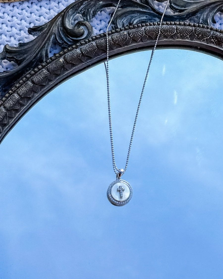 Bonner Mother of Pearl Cross Necklace - Horseshoe J & Co.