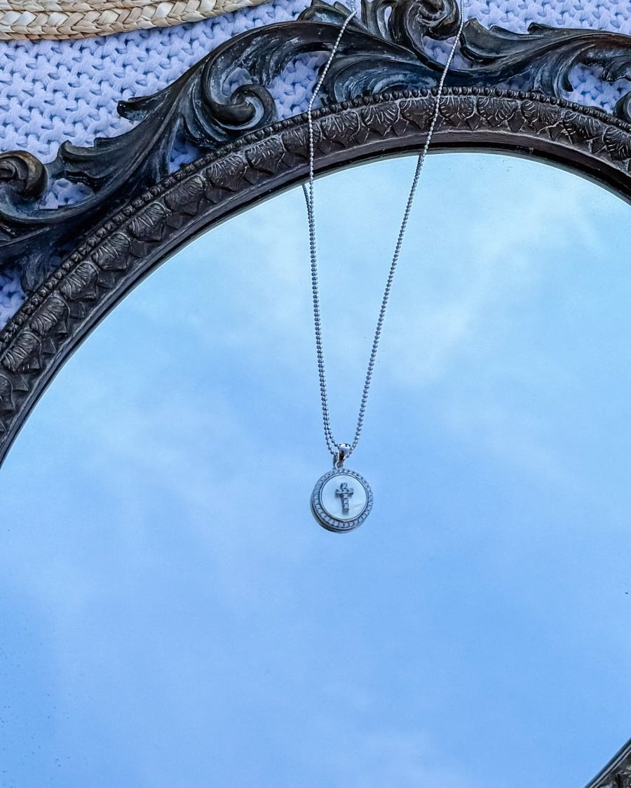Bonner Mother of Pearl Cross Necklace - Horseshoe J & Co.