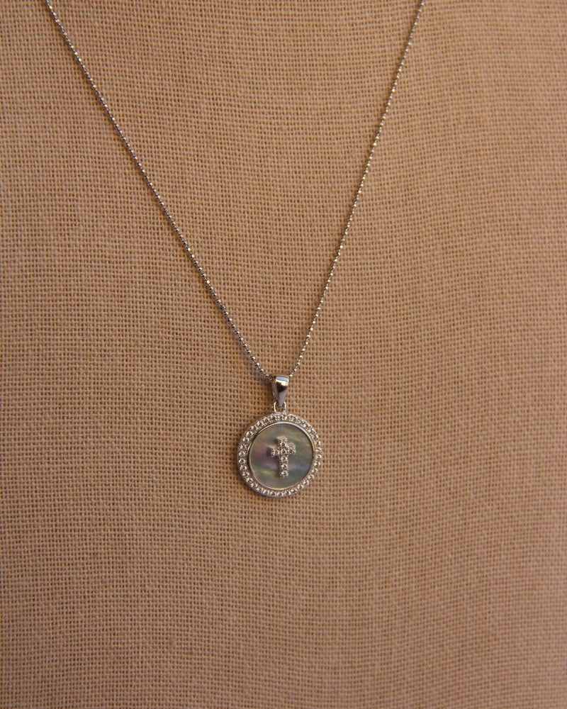 Bonner Mother of Pearl Cross Necklace - Horseshoe J & Co.