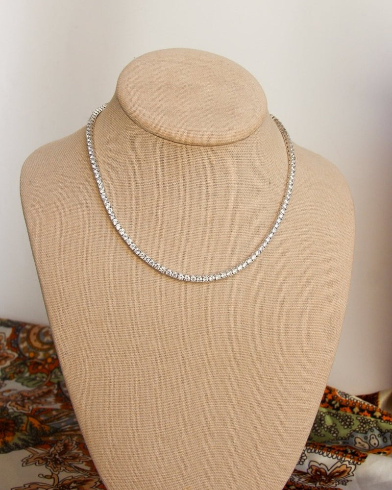 Boulder 3mm Diamond Tennis Necklace - Horseshoe J & Co.