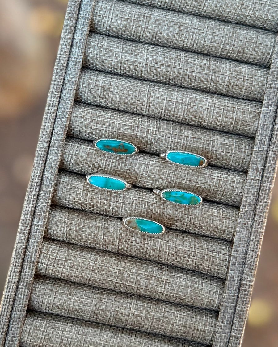 Bouse Royston Turquoise Horizontal Rings - Horseshoe J & Co.