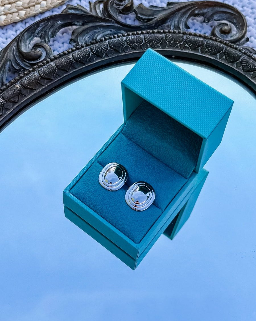 Busby Oval Stud Earrings - Horseshoe J & Co.