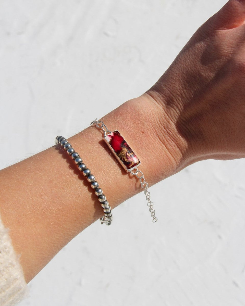 Chambers Rose Dahlia Horizontal Chain Bracelet - Horseshoe J & Co.