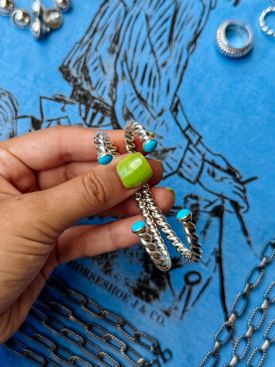 Cheraw Turquoise Twist Cuff - Horseshoe J & Co.