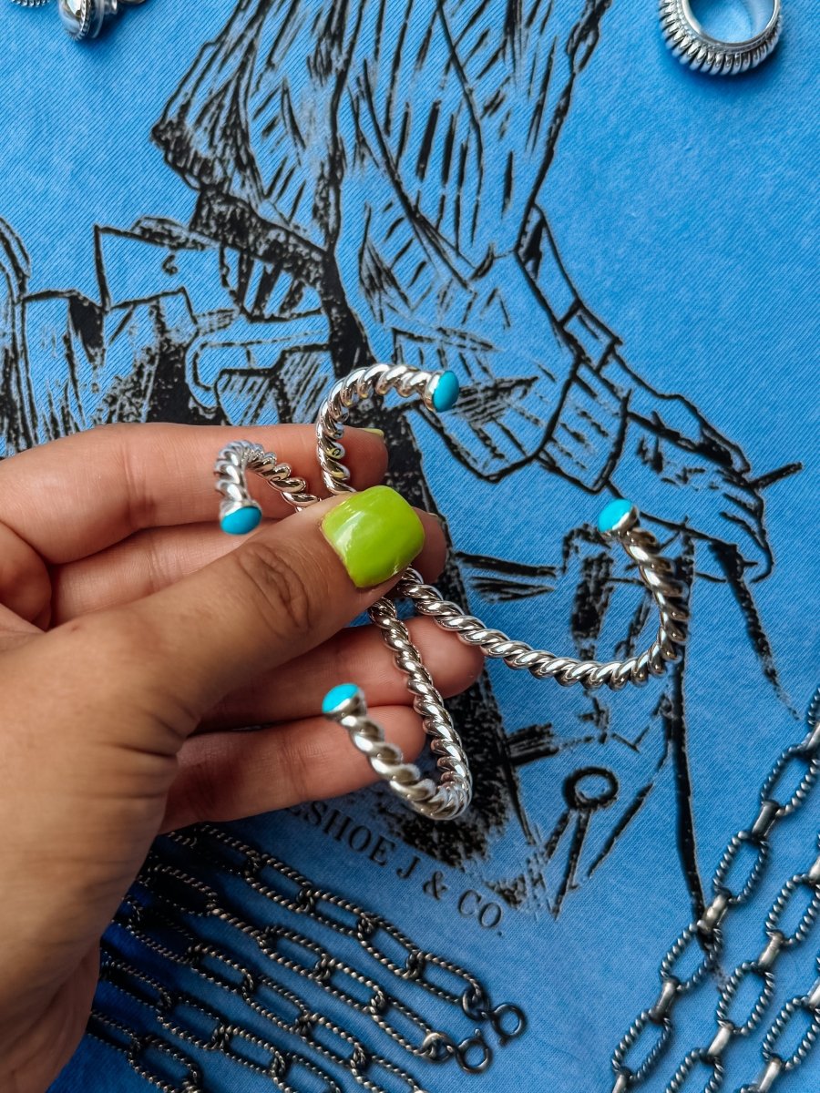 Cheraw Turquoise Twist Cuff - Horseshoe J & Co.