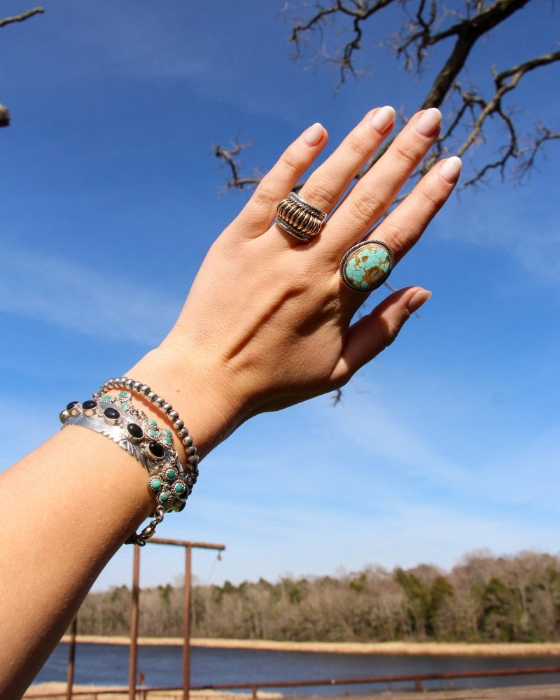 Cochise Black Onyx Cuff Bracelet - Horseshoe J & Co.