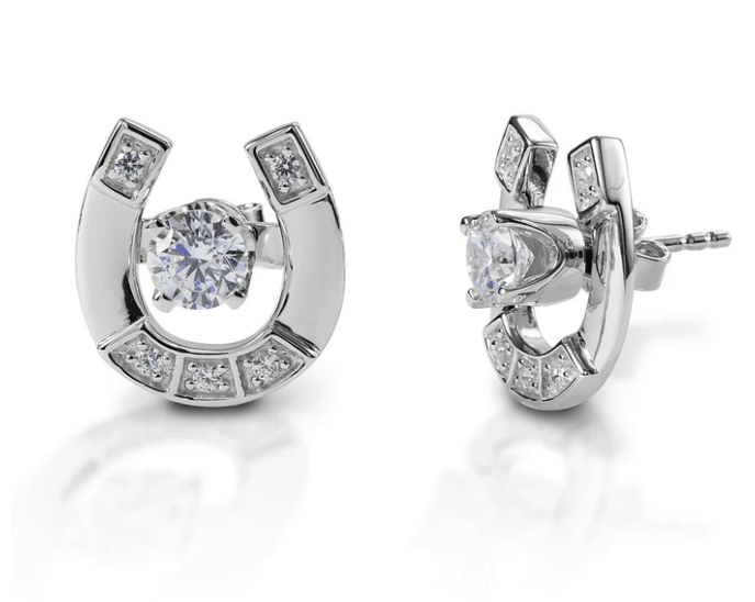 Cowgirl Luxe Stud Earrings with Horseshoe Jackets - Horseshoe J & Co.