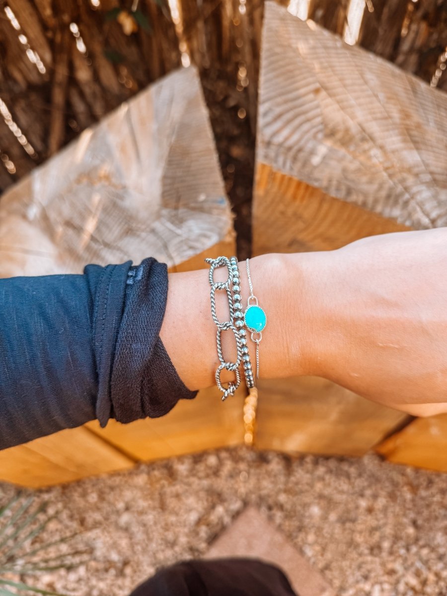 Cross Plains Turquoise Bracelet - bracelet - Horseshoe J & Co.