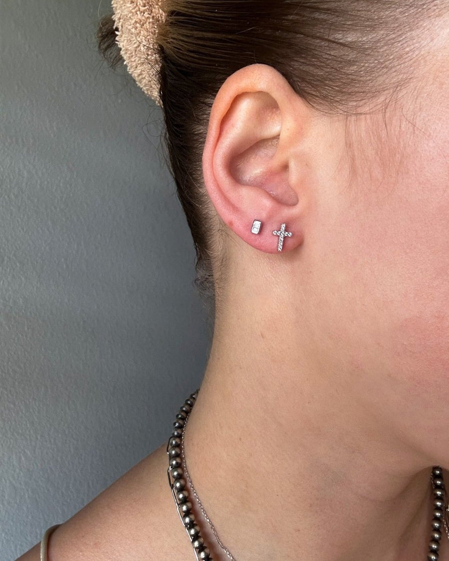 Decker Tiny Baguette Studs - Horseshoe J & Co.