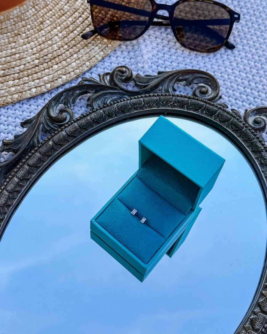Decker Tiny Baguette Studs - Horseshoe J & Co.