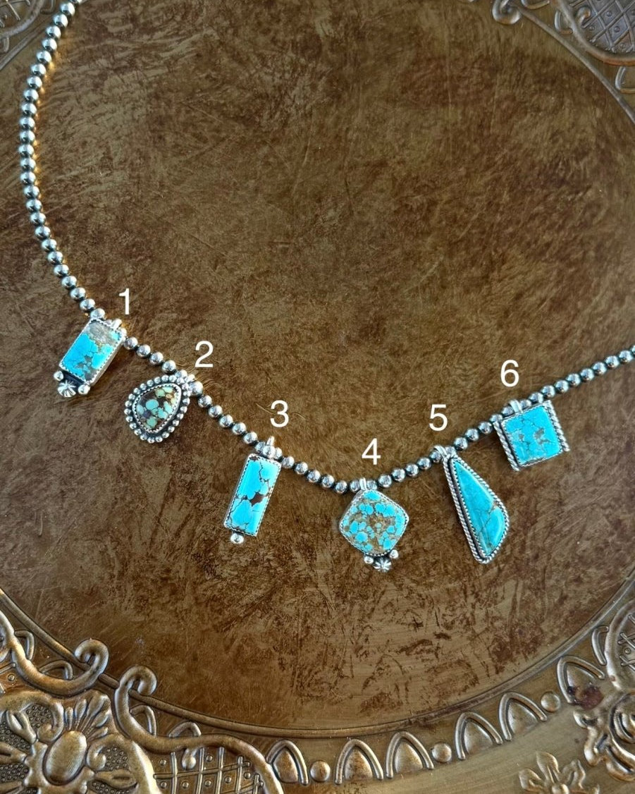 Drake Turquoise Hook Necklace Pendant - Horseshoe J & Co.