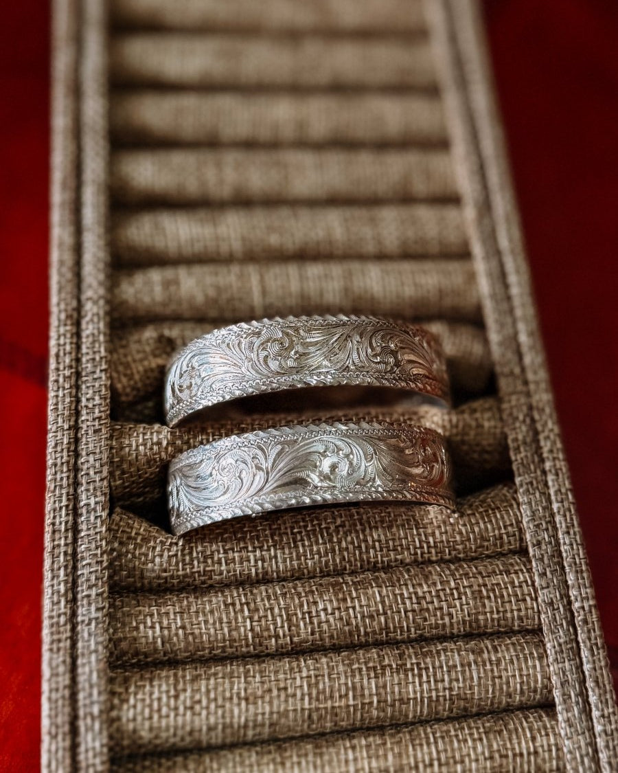 Eloy Western Scroll Silver Cuff Bracelet - Horseshoe J & Co.