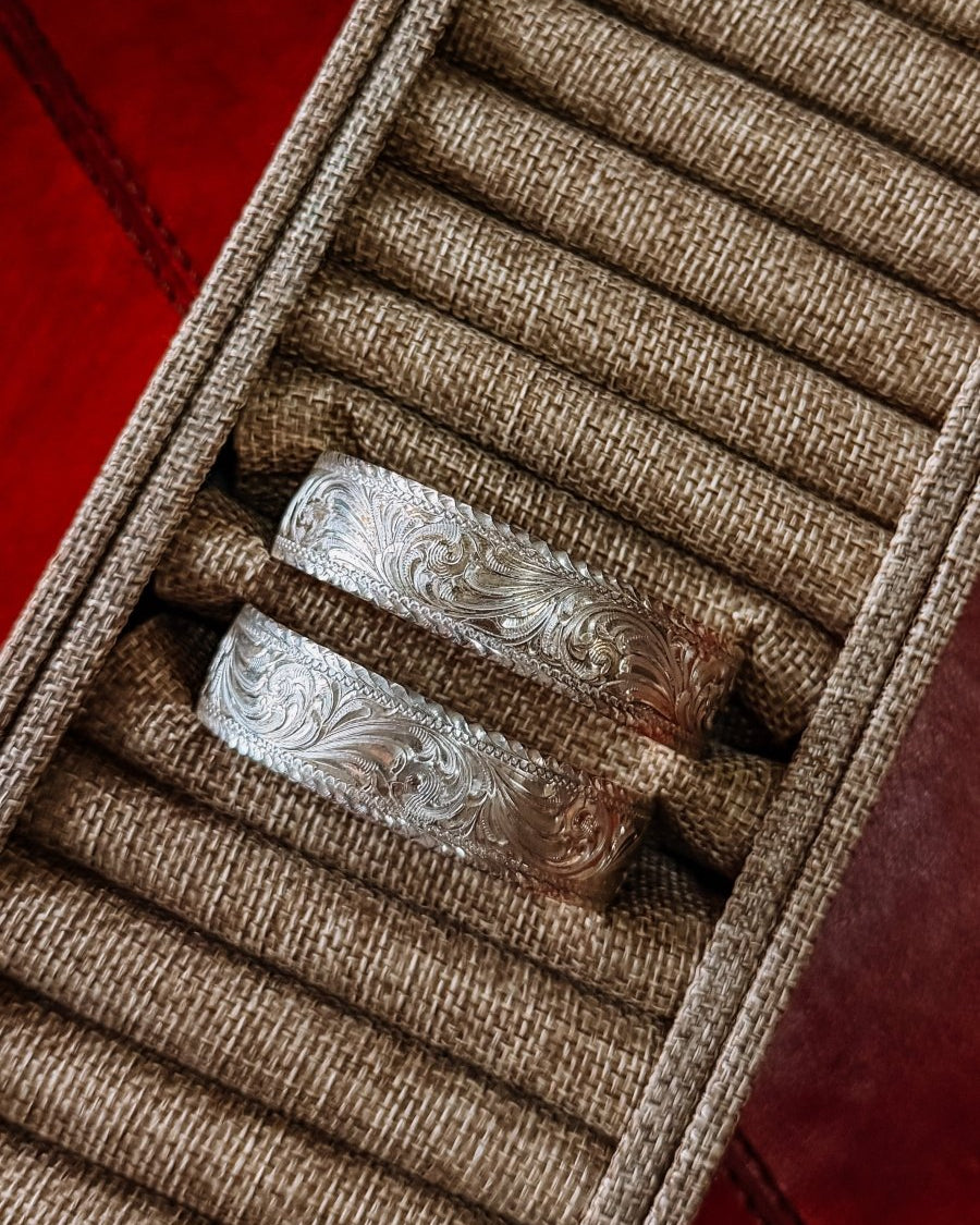Eloy Western Scroll Silver Cuff Bracelet - Horseshoe J & Co.