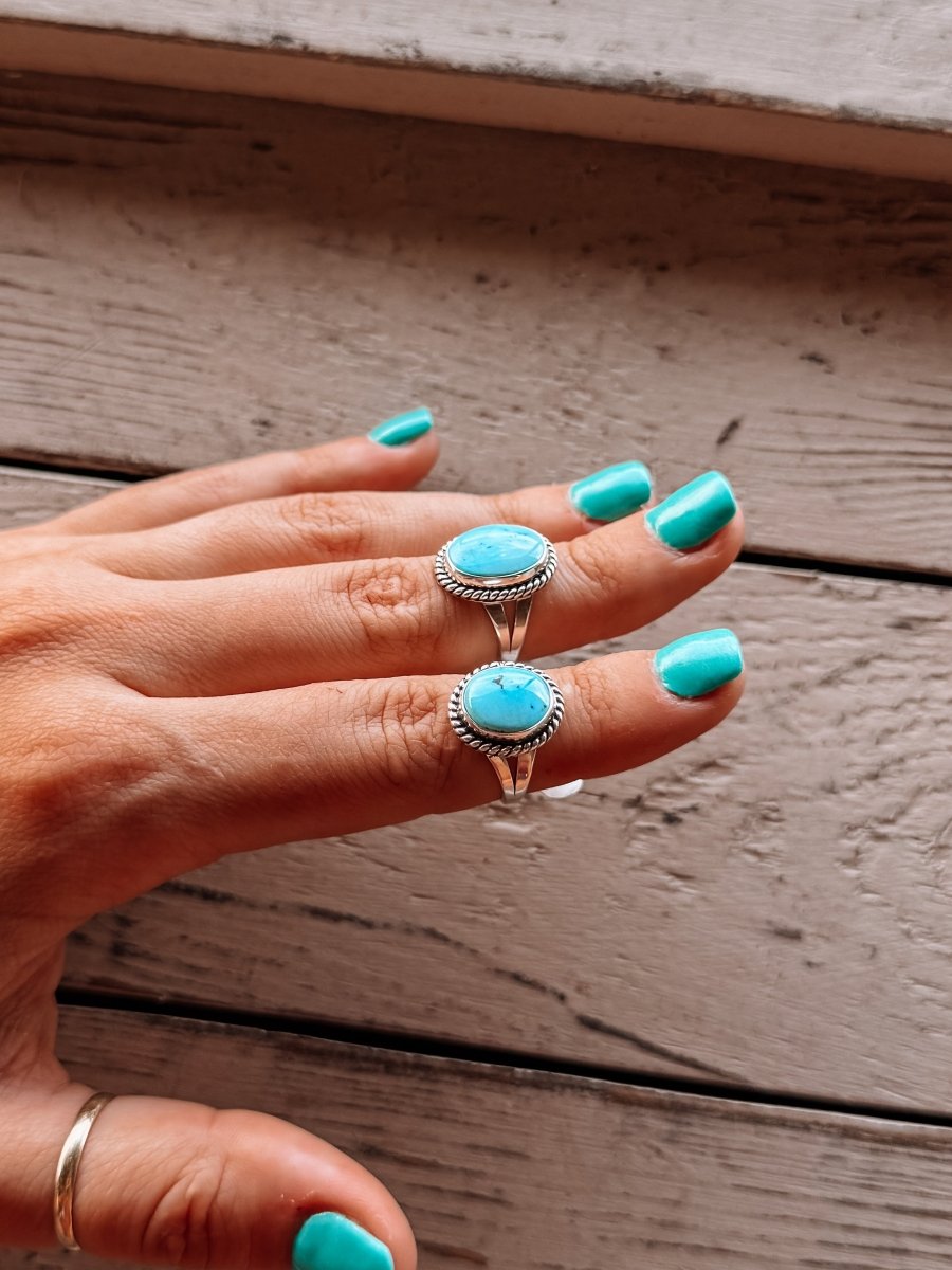 From Sea to Shining Sea Turquoise Ring - Horseshoe J & Co.