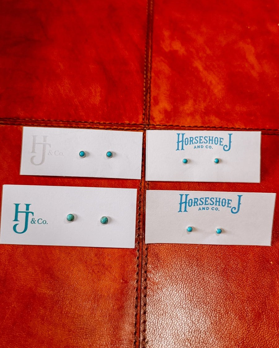 Gila Mini Turquoise Stud Earrings - Horseshoe J & Co.