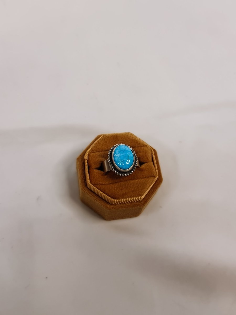 Glenrock Adjustable Turquoise Ring (Smaller) - Horseshoe J & Co.