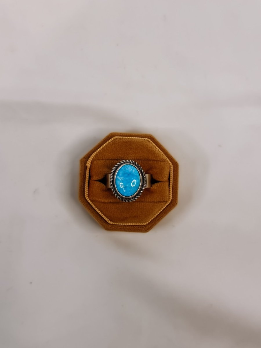 Glenrock Adjustable Turquoise Ring (Smaller) - Horseshoe J & Co.